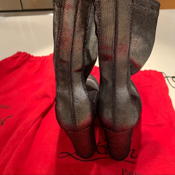 Christian Louboutin Heeled Silver Boots - Picture 3 of 9